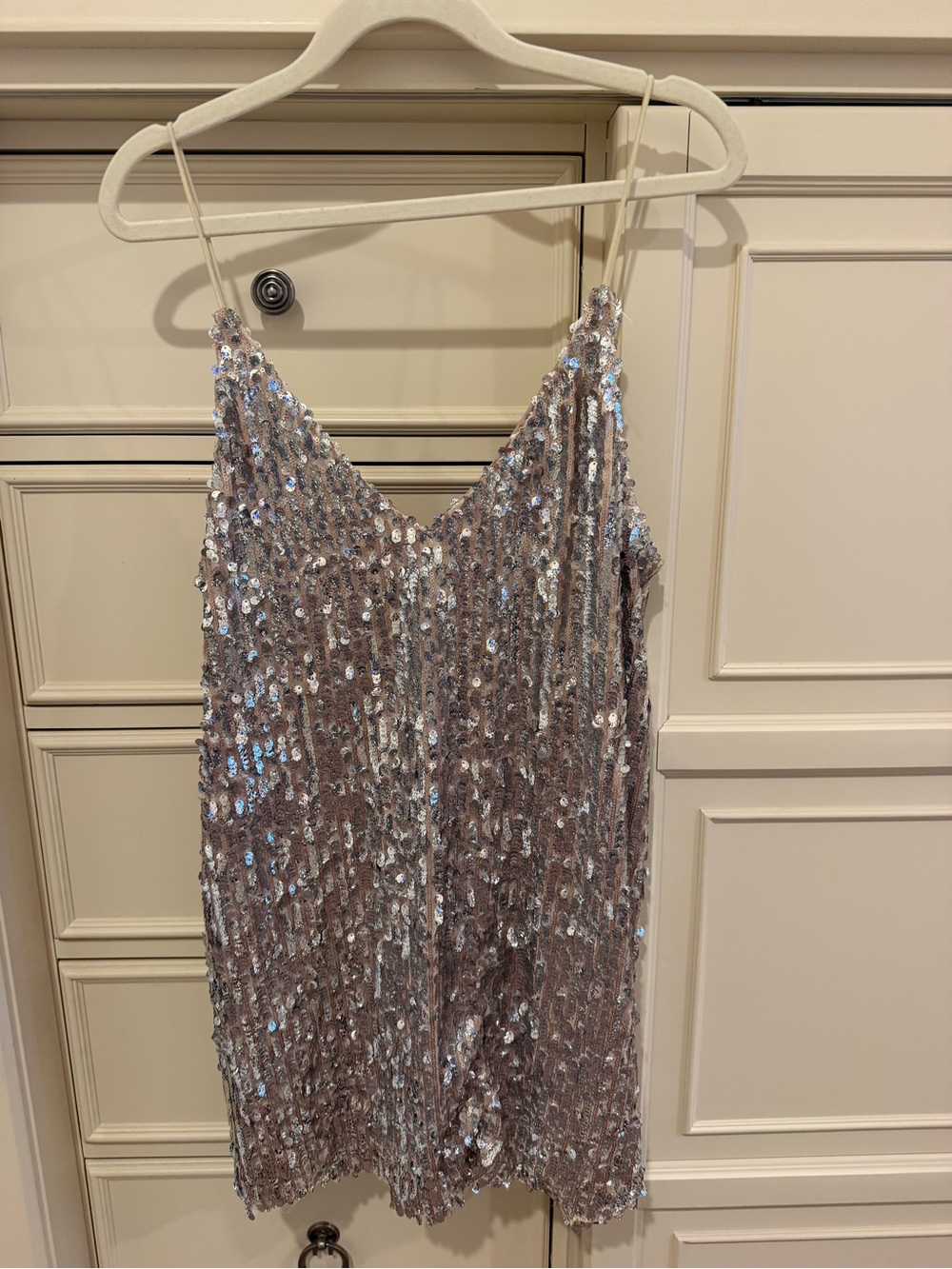 Silver Sequin Dress